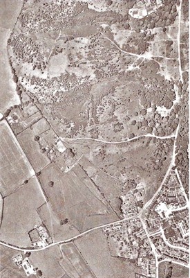 Photo:1961 aerial view of the common - the trees are encroaching