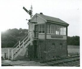 Photo:Hothfield Signal box to manage traffic in and out of the sidings