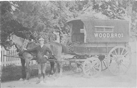 Photo:Horses and carriage - but who were the Wood Bros?
